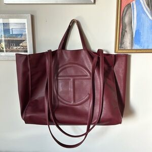 Telfar Oxblood large shopping bag
